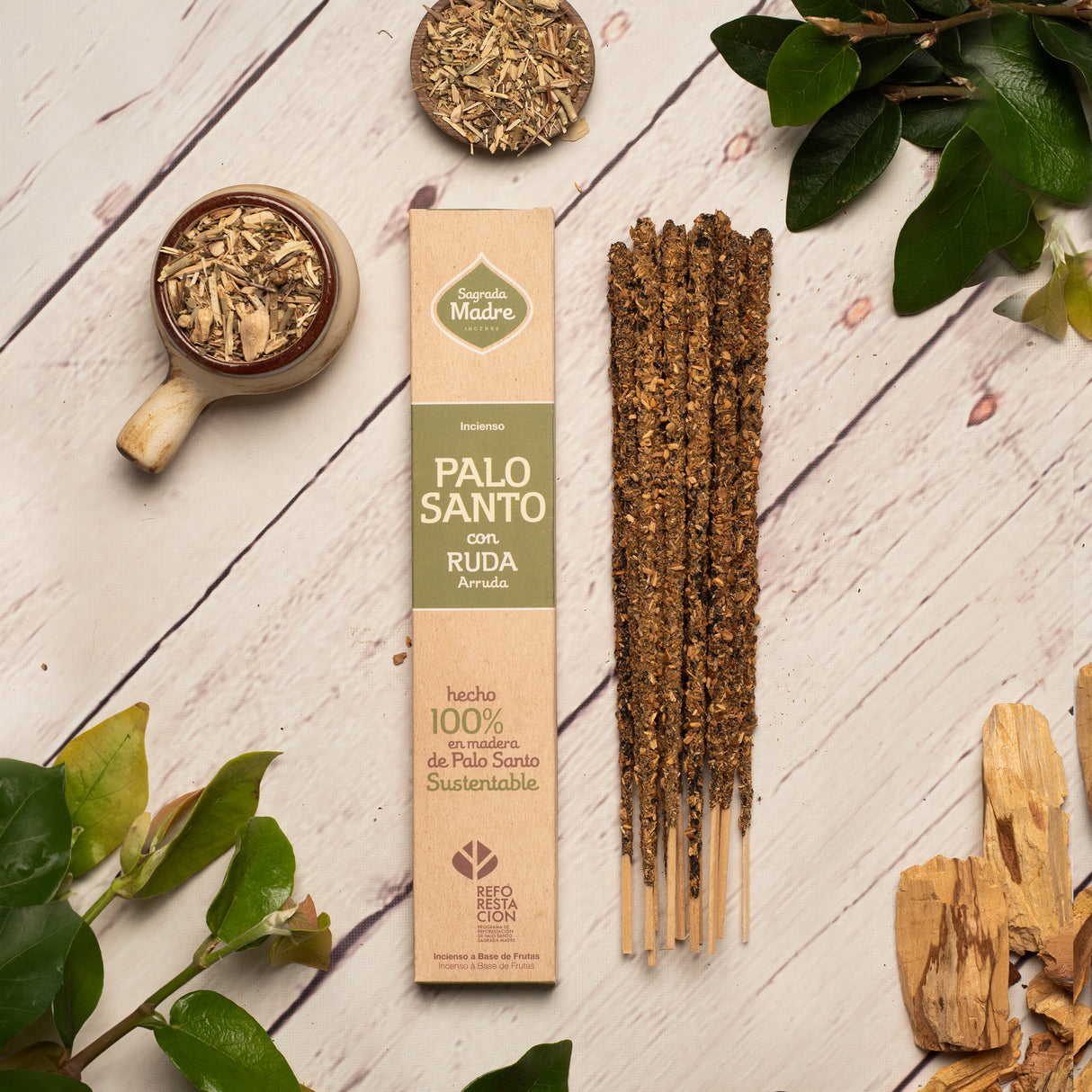 Sahumerio Palo Santo con Ruda