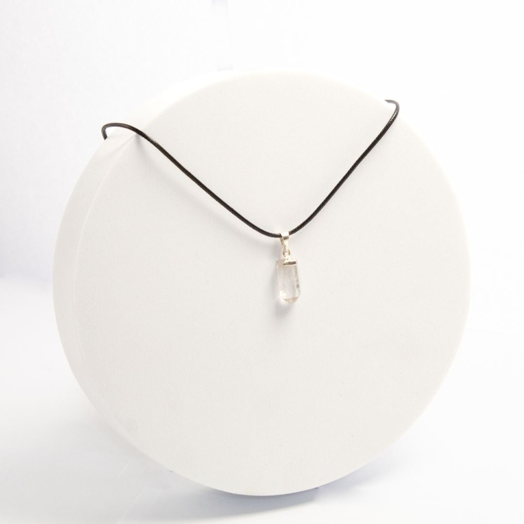 Colgante Piedra Natural Cuarzo Cristal