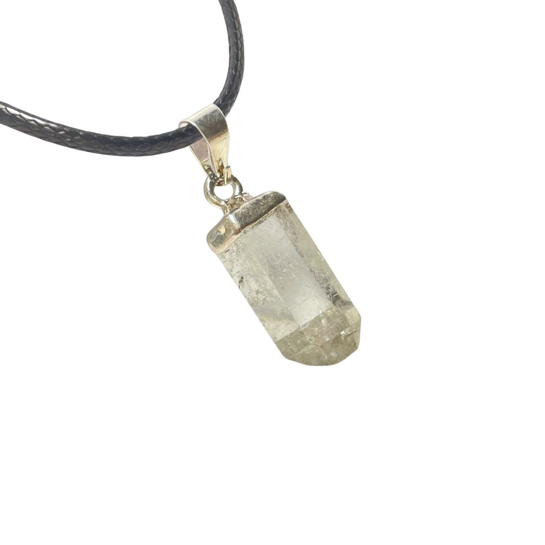 Colgante Piedra Natural Cuarzo Cristal