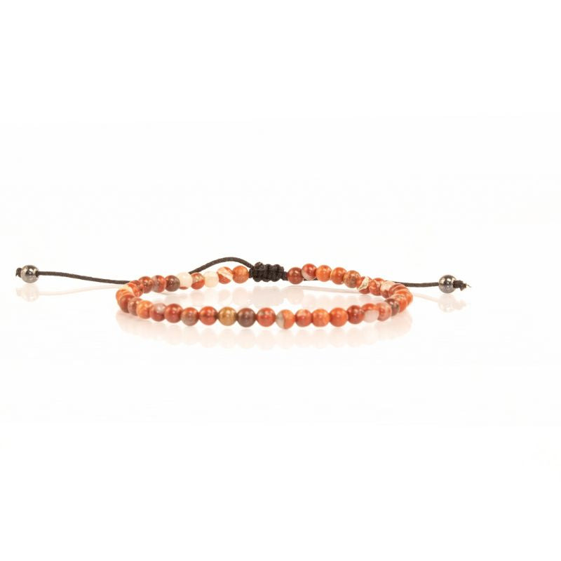 Pulsera Ajustable Jaspe Rojo 4mm