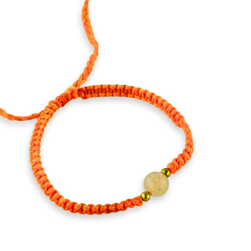 Pulsera de Hilo 6mm Ajustable con Piedra Preciosa