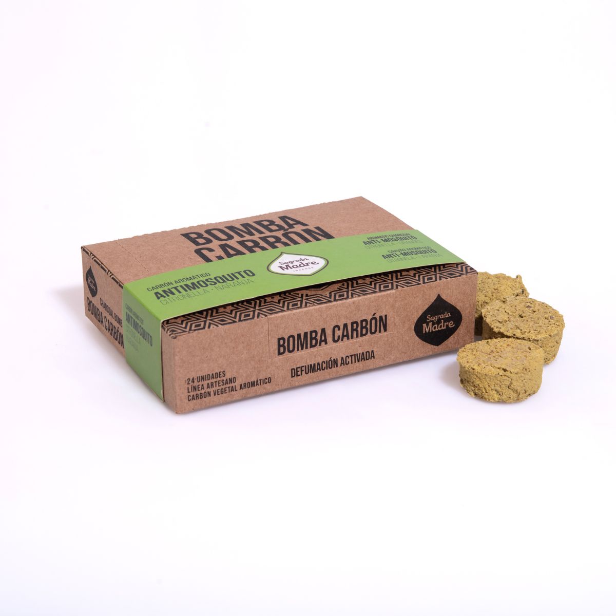 Carbón Citronella & Naranja 24u