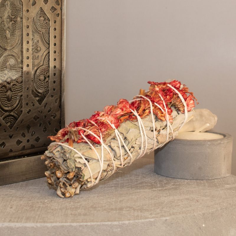 Sahúmo de Salvia Blanca con Lavanda Marina Roja