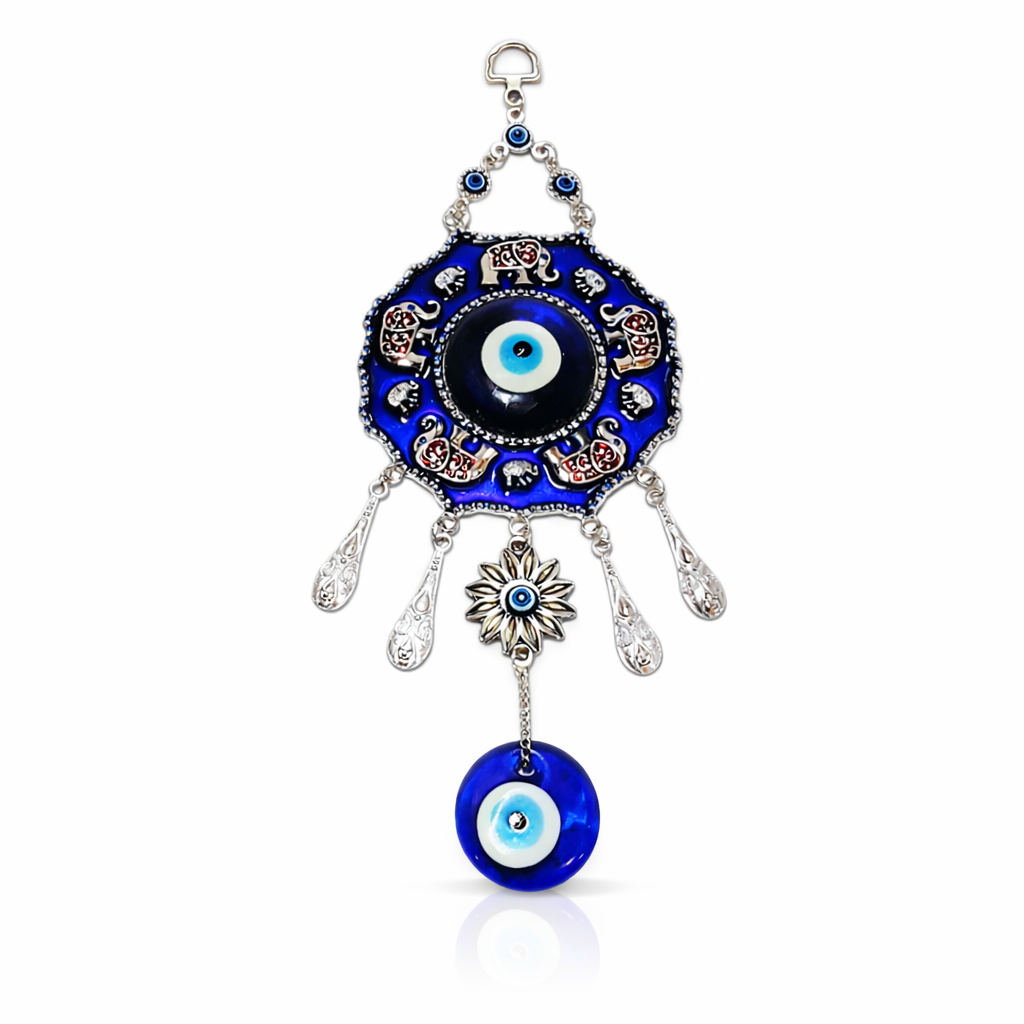 Colgante Ojo Turco Elefantes Rojos