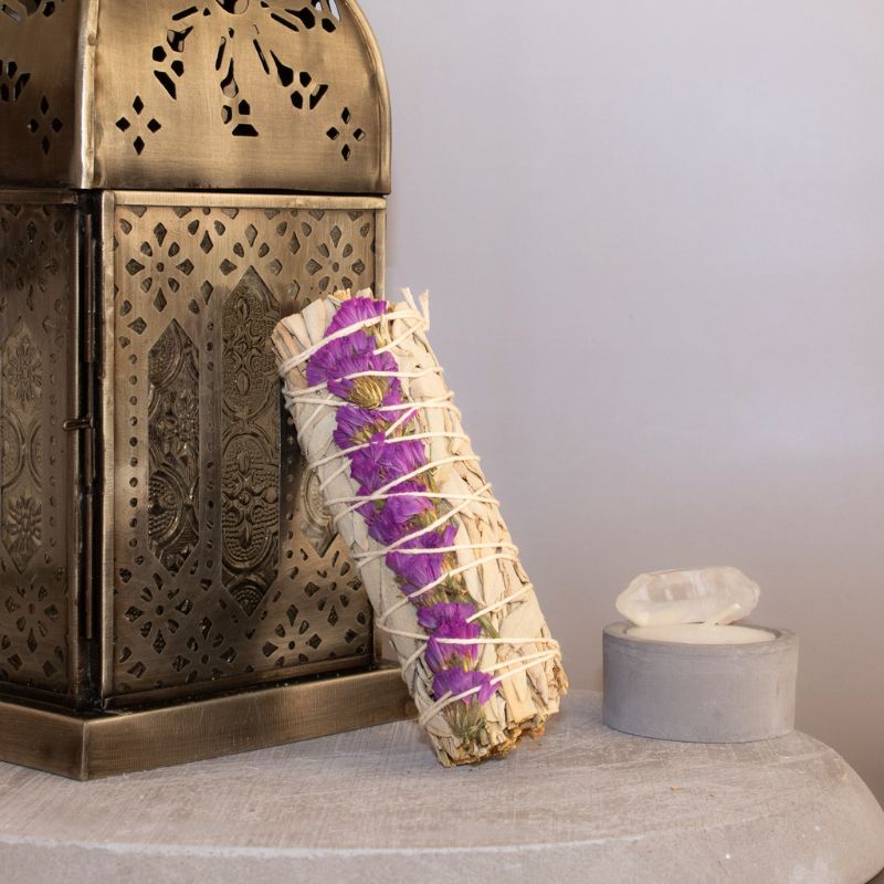 Sahúmo de Salvia Blanca con Lavanda Marina Morada