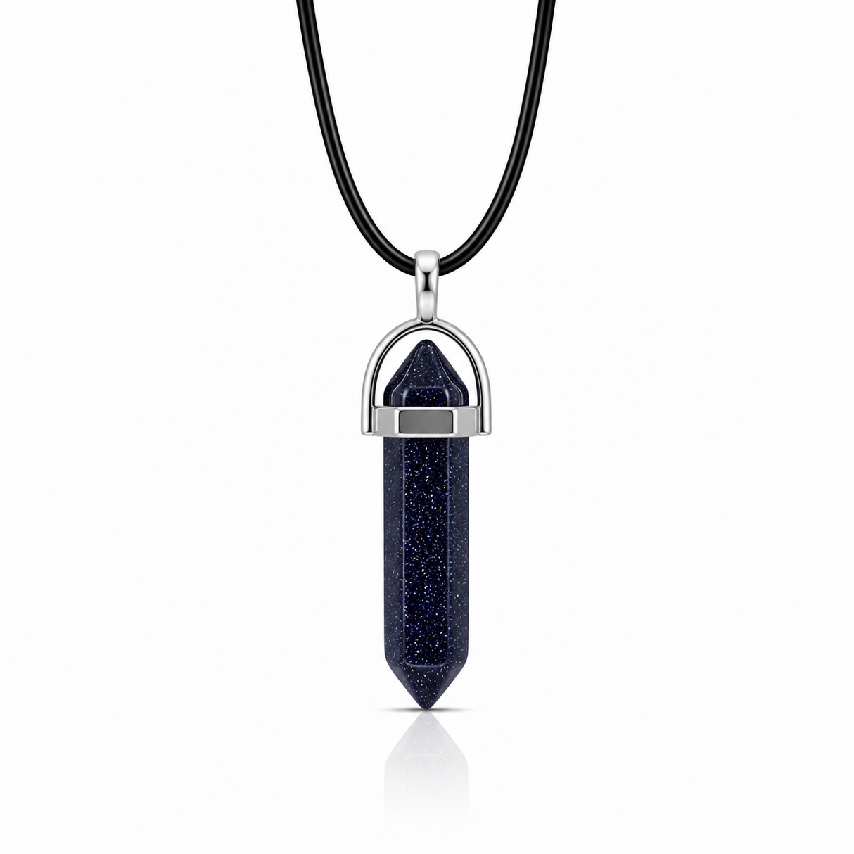 Collar de Punta Lluvia de Estrellas Azul