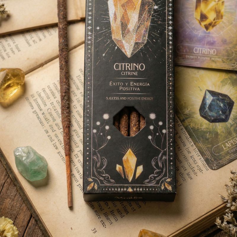 Sahumerio Tarot Gemas Citrino Naranja-Especias