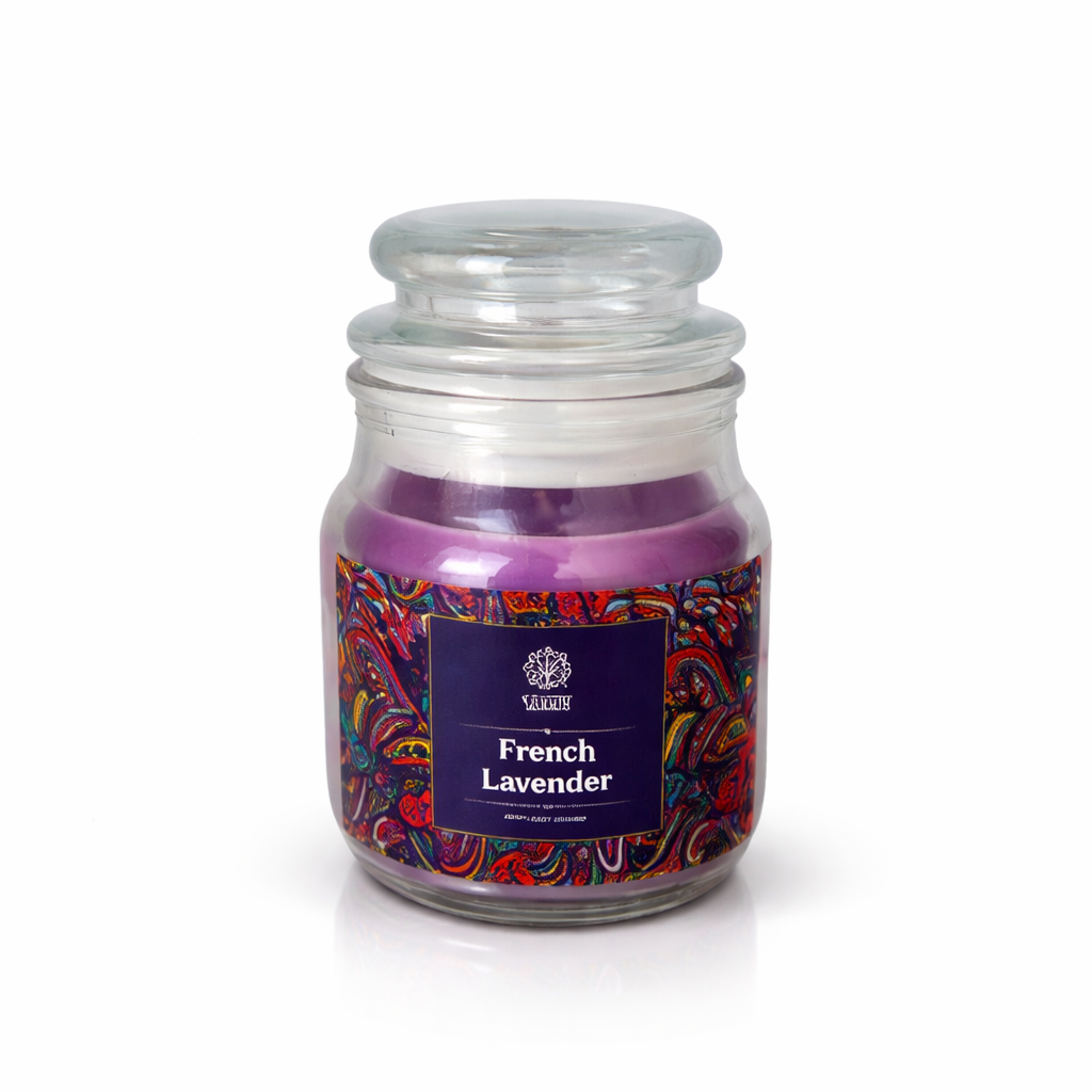 Vela Tapa Vidrio - Lavanda Francesa