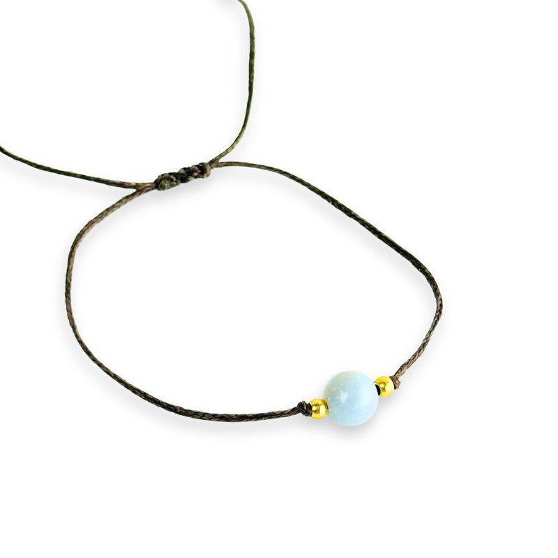 Pulsera de Hilo Ajustable con Piedra Preciosa