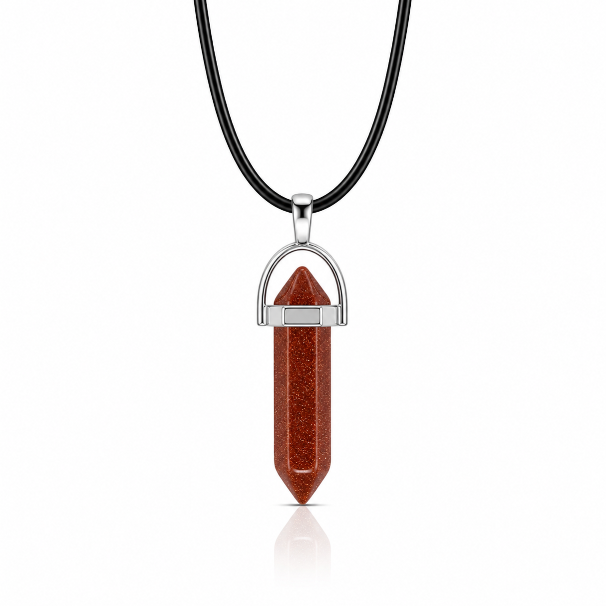 Collar de Punta Lluvia de Estrellas Rojo