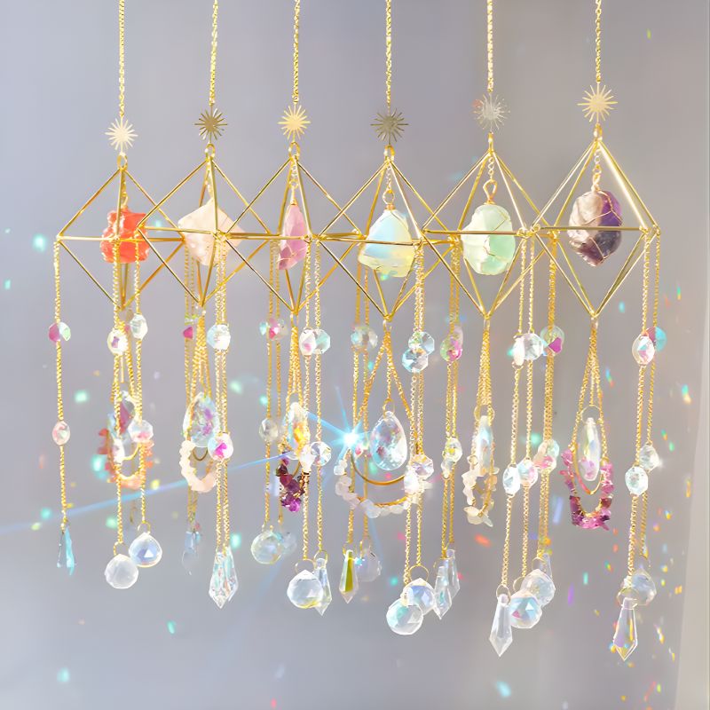 Atrapasol Cristal Cuarzo Rosa