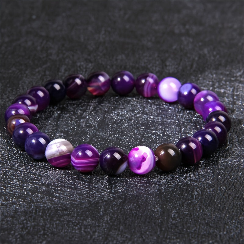 Pulsera Agata Morada 8mm