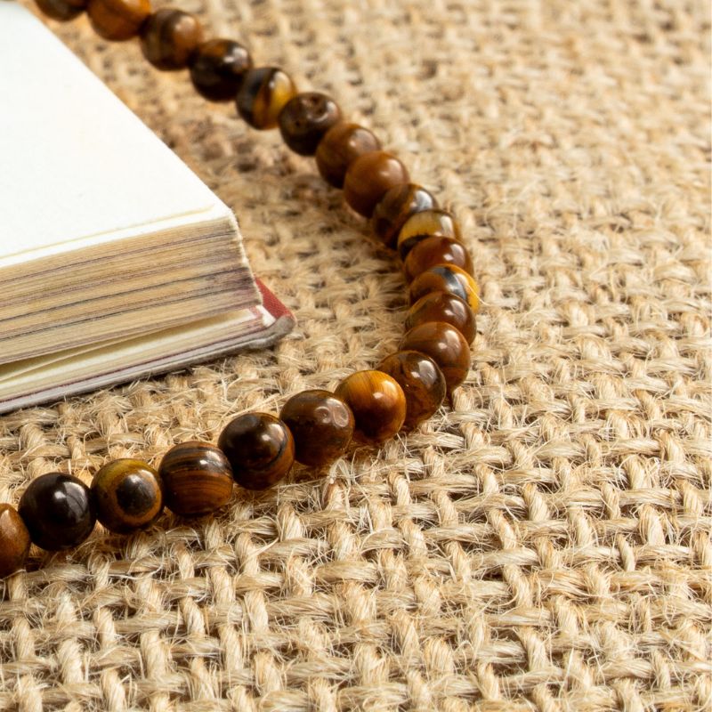 Pulsera Ajustable Ojo de Tigre 4mm