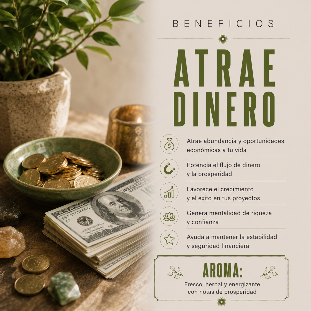 Aromatizante Spray Atrae Dinero 100 mL