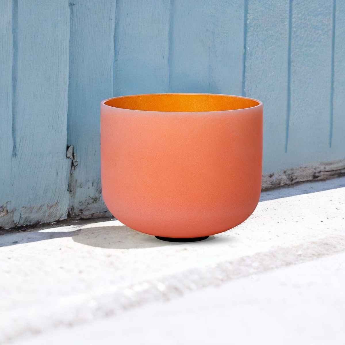 Cuenco Tibetano Cuarzo Naranja 12 Pulgadas Nota RE