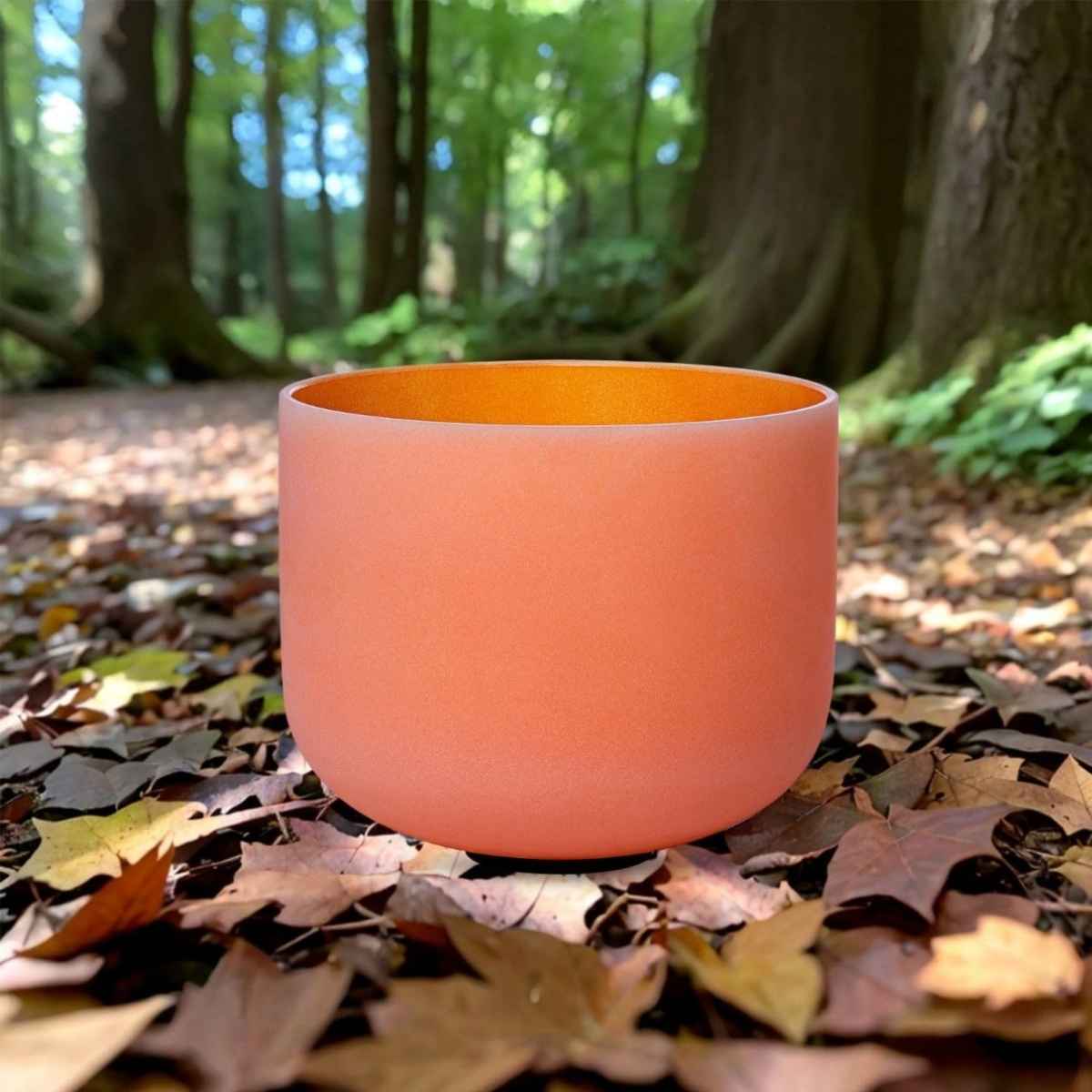 Cuenco Tibetano Cuarzo Naranja 10 Pulgadas Nota RE