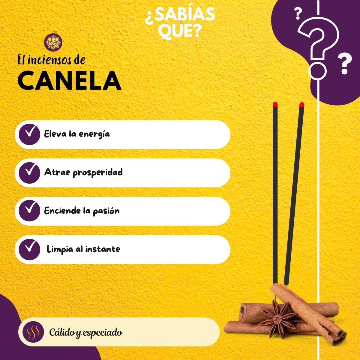 Sahumerio Slim Tibetano Canela Mistica