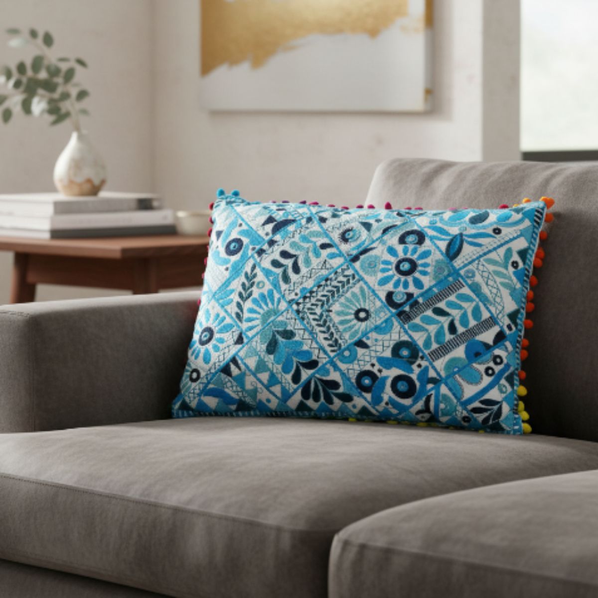 Cojin Celeste Rectangular