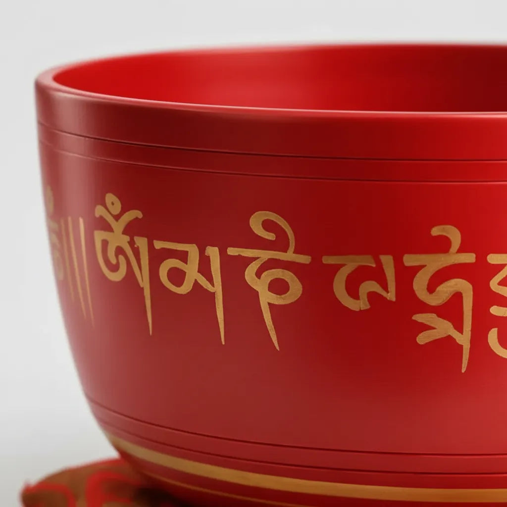 Cuenco Tibetano Rojo 19 cm