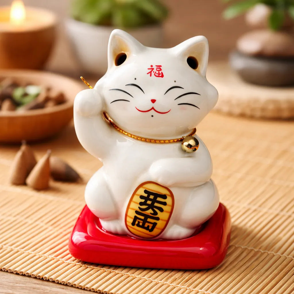 Porta Incienso en Cono - Gato de la Suerte