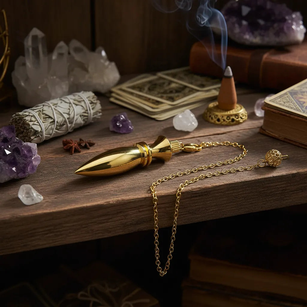 Péndulo Doble Testigo Dorado