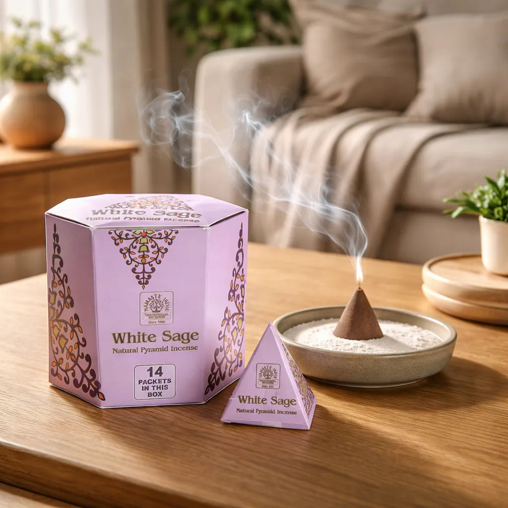 Incienso en Pirámide Salvia Blanca