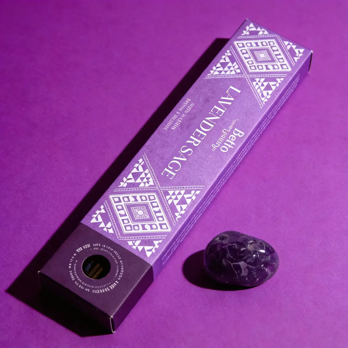 Incienso Lavanda y Salvia con Piedra Amatista