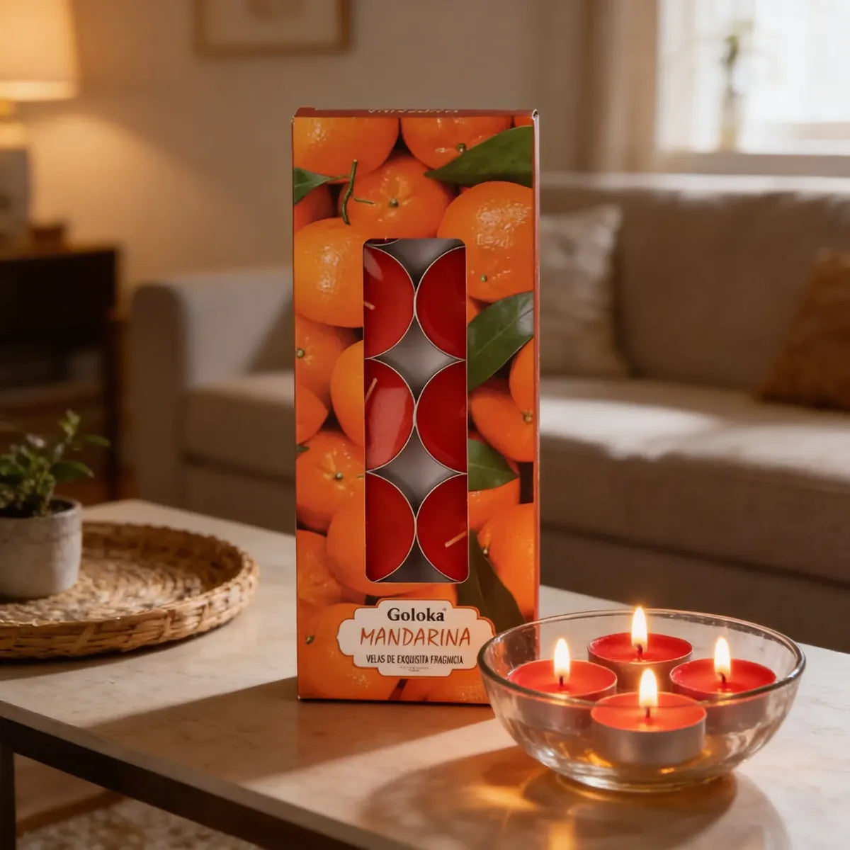 Vela Tealight Mandarina