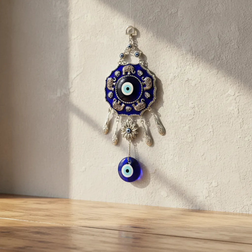Colgante Ojo Turco Elefantes Rojos