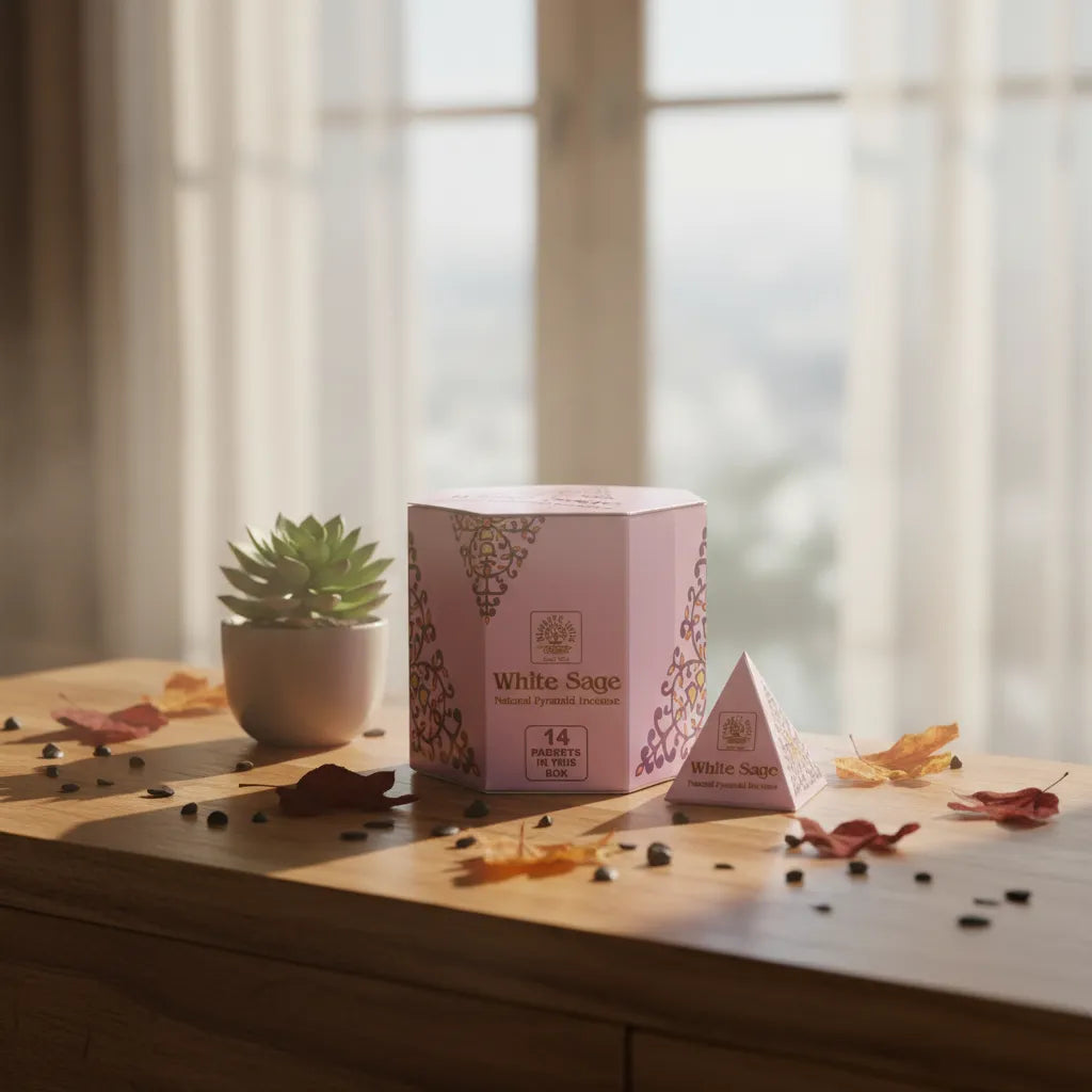 Incienso en Pirámide Salvia Blanca