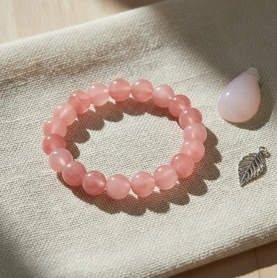Pulsera Cuarzo Cherry 8mm