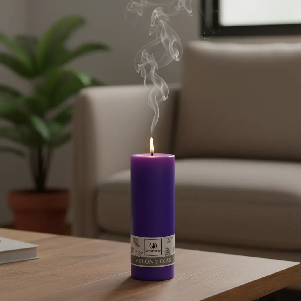 Velón Liso 7 Días Violeta