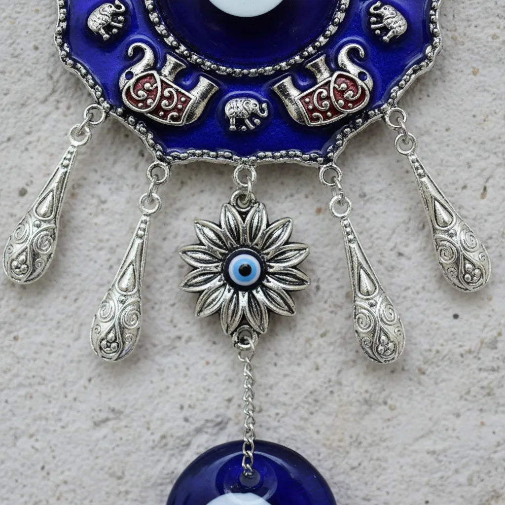 Colgante Ojo Turco Elefantes Rojos