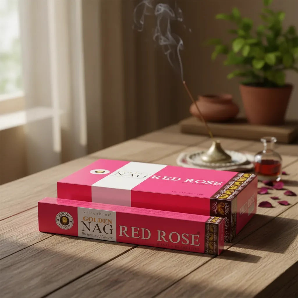 Incienso Golden Nag Red Rose
