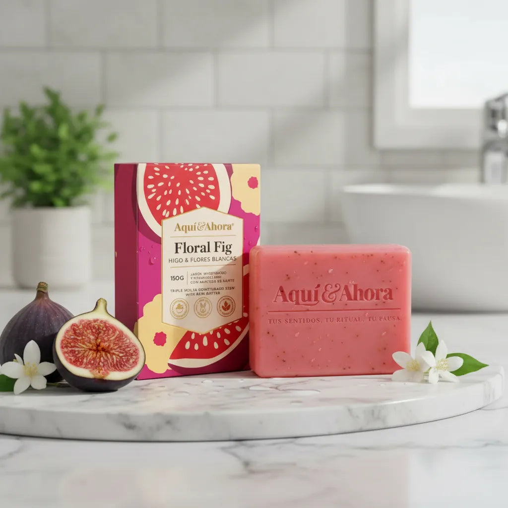 Jabón Aromático Floral Fig Higo Flores Blancas 150 Gr