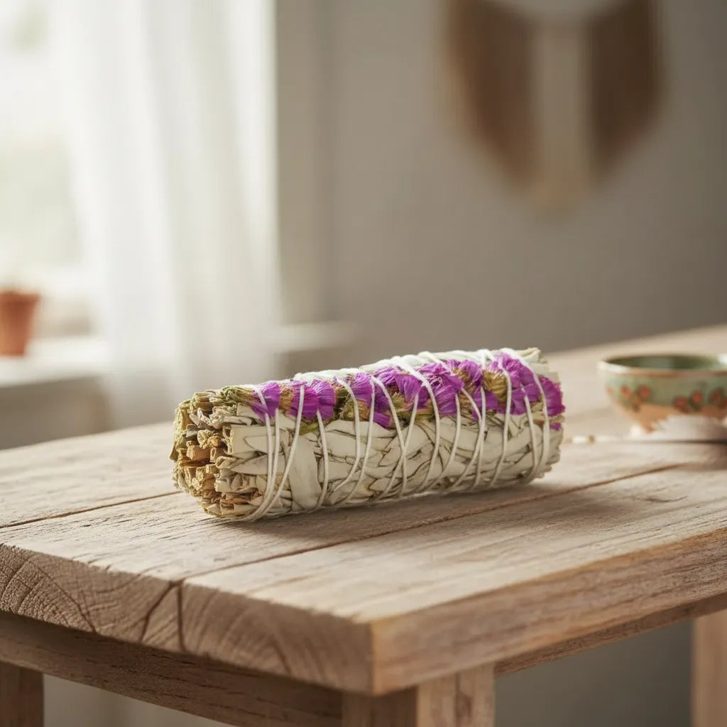 Sahúmo de Salvia Blanca con Lavanda Marina Morada