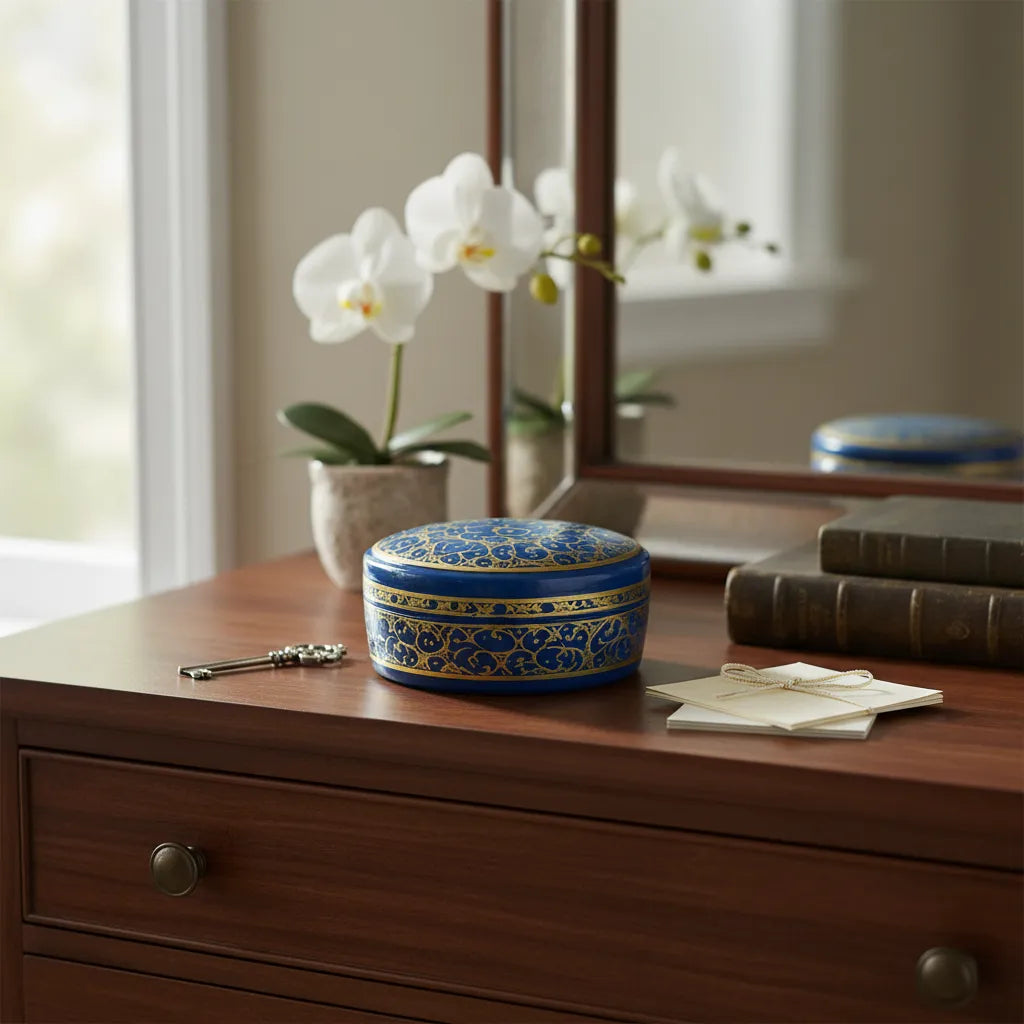 Mini Cajita Oval Azul