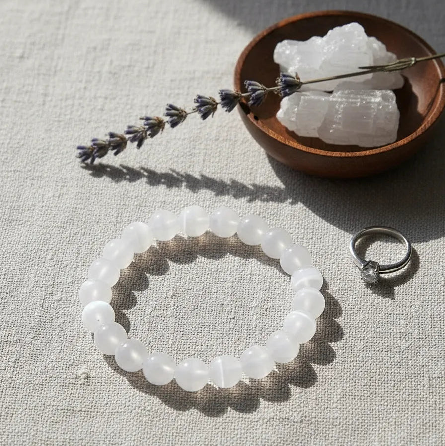 Pulsera Cuarzo Blanco 8mm