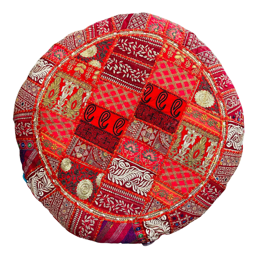 Cojin Rojo Indio Redondo Talla XL