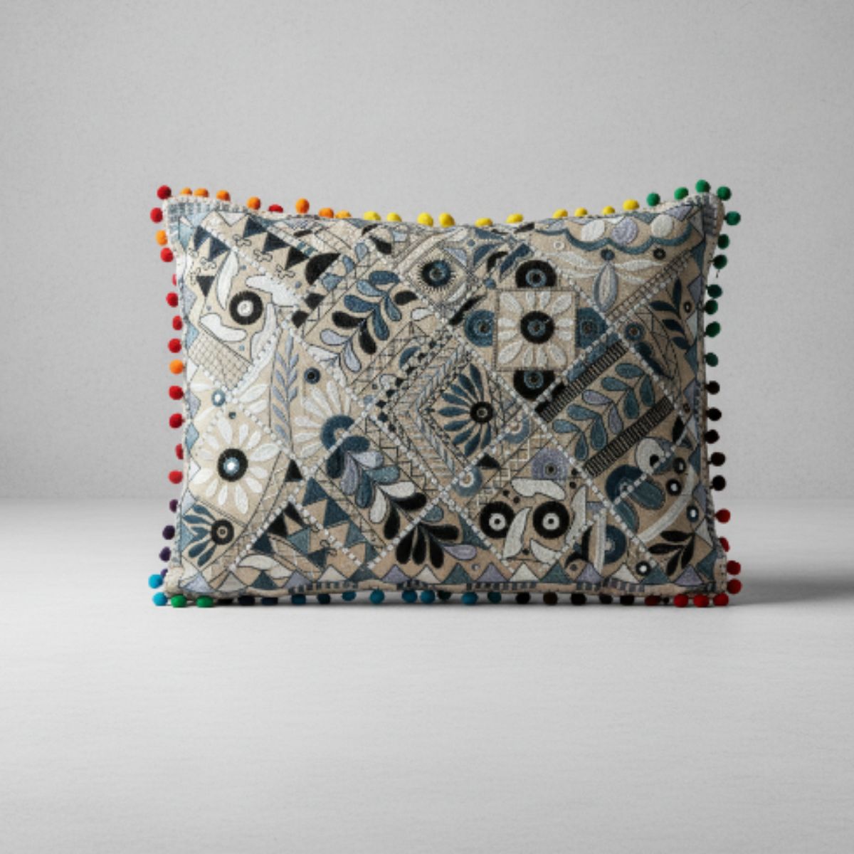 Cojin Gris Rectangular