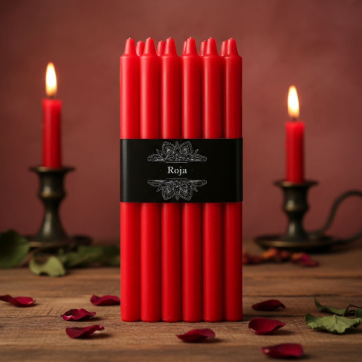Vela Larga Roja 10 u.