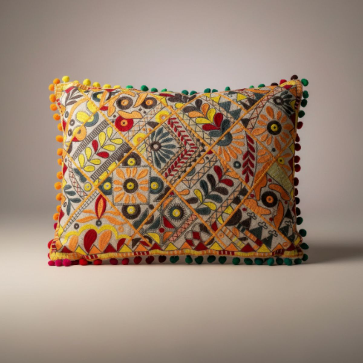 Cojin Naranjo Rectangular