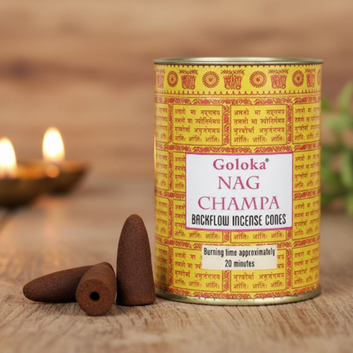 Incienso Cascada Nag Champa Amarillo 24 conos