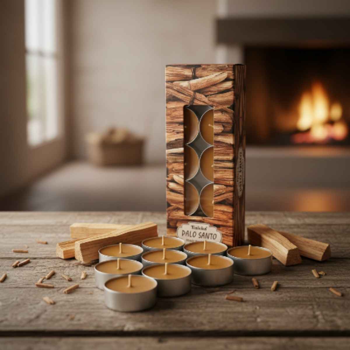 Vela Tealight Palo Santo