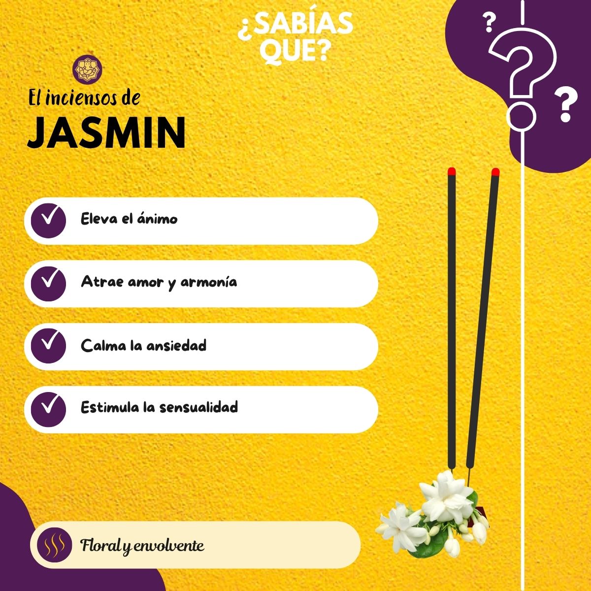 Incienso Jumbo Jasmin Natural