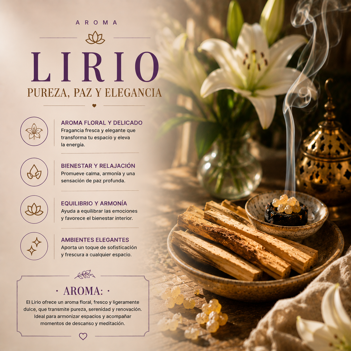 Incienso Smudge Lirio