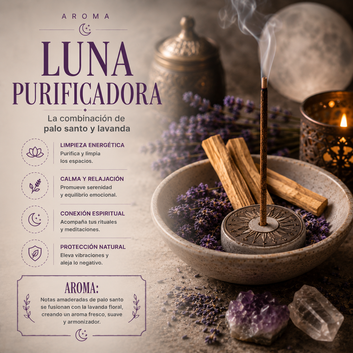 Set Incienso Luna Purificadora