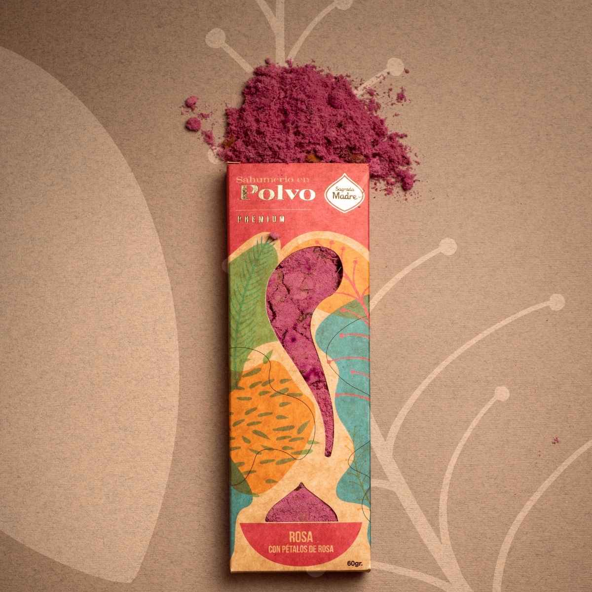 Sahumerio en Polvo Rosa con Pétalos