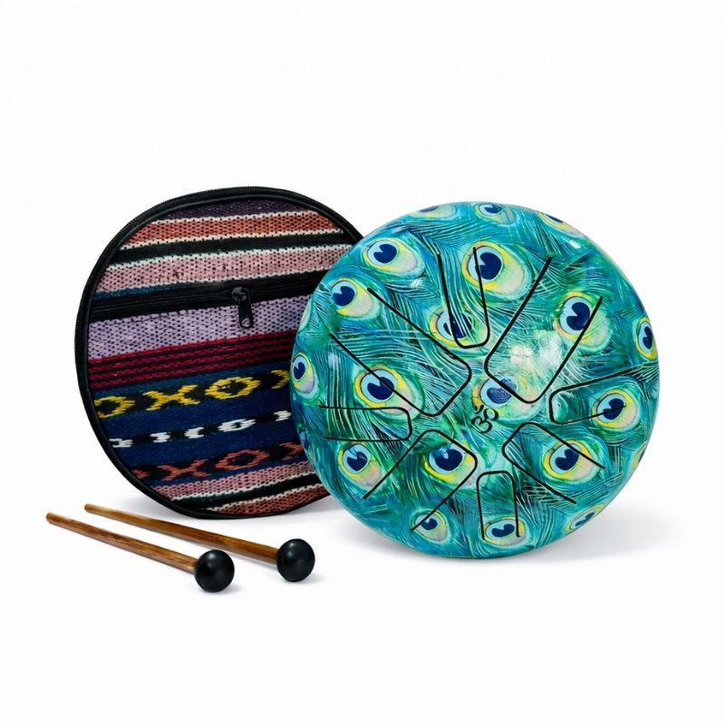 Hand Drum Tambor - Happy Pluma Real Mediano