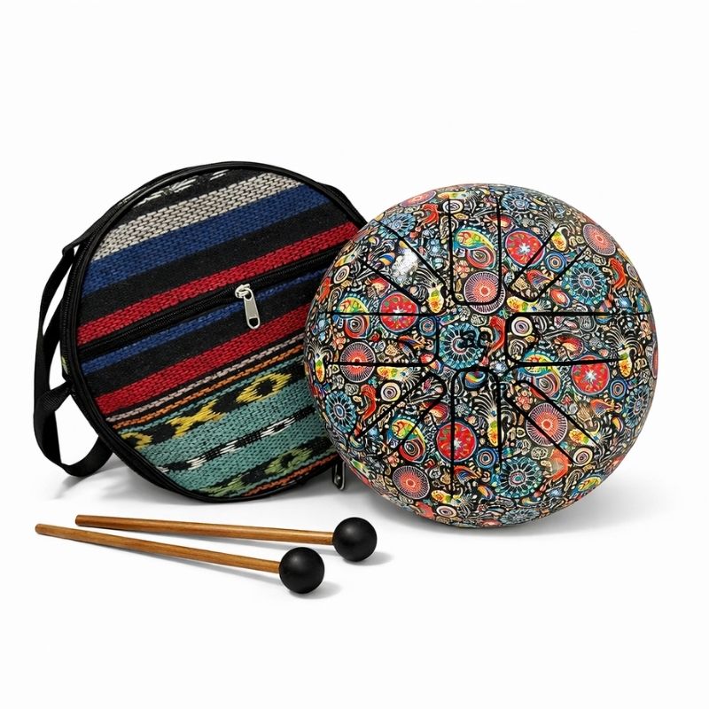 Hand Drum Tambor - Happy Mandalas Mediano